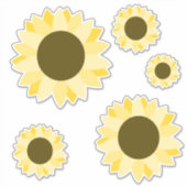 Helder Zonnebloem Sticker zonder achtergrond (Voorkant)