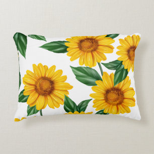 Helder Zonnebloem Tuin - Verse Bloemendecoratie Accent Kussen