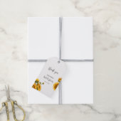 Helder zonnebloemen Bruids douche bedankt Cadeaulabel (Met Touw)