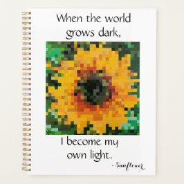 Helder zonnebloemontwerp planner