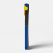 Helder Zonnebloempaustnaam Blauwe iPhone-draagtas Case-Mate iPhone Case (Achterkant / Links)