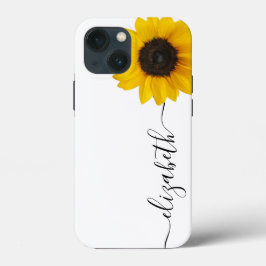 Helder Zonnebloempaustnaam iPhone Case