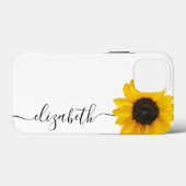 Helder Zonnebloempaustnaam iPhone Case (Achterkant (horizontaal))