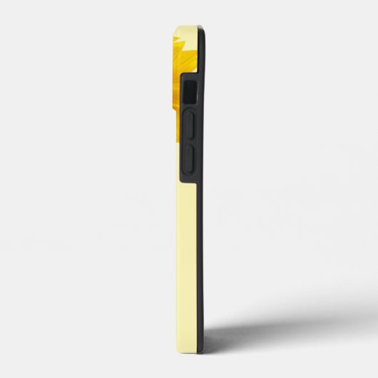 Helder Zonnebloempaustnaam iPhone Case (Achterkant / Links)