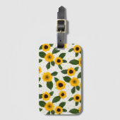 Helder zonnebloempitten bagagelabel (Voorkant (verticaal))