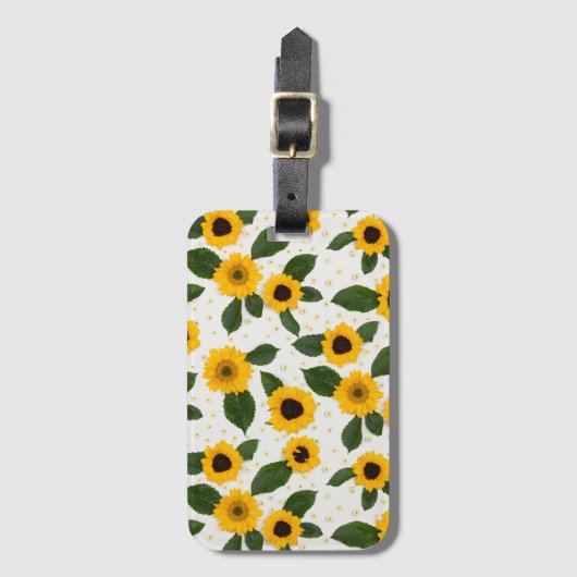 Helder zonnebloempitten bagagelabel (Voorkant (verticaal))