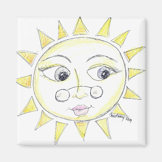 Helder zonnige Magnet (Voorkant)