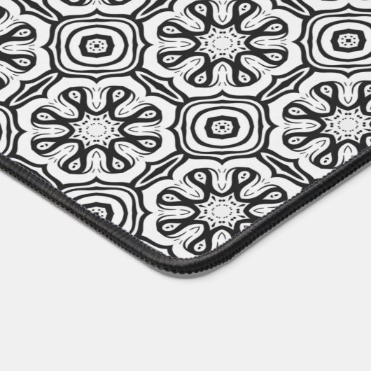 Helder zwart-wit Abstract Bureaumat (Hoek)
