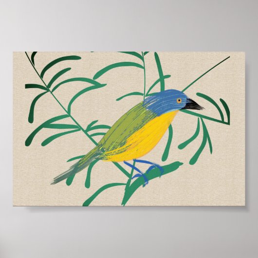 HelderAfrikaanse vogelgriep op Linen Canvas Poster (Voorkant)