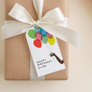 Helderballons Happy Birthday Gift Label Cadeaulabel