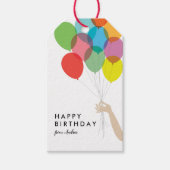 Helderballons Happy Birthday Gift Label Cadeaulabel (Voorkant)