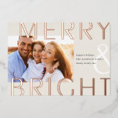 Helderbedekking | Moderne foto Folie Feestdagenkaart (Voorkant)