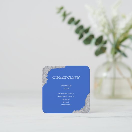 Helderblauw Abstracte Visitekaartjes (Staand voorkant)