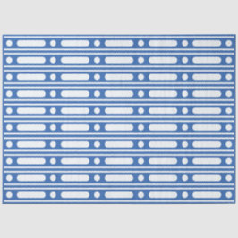 Helderblauw beeninlegrand met stippen decoupagepap tissuepapier