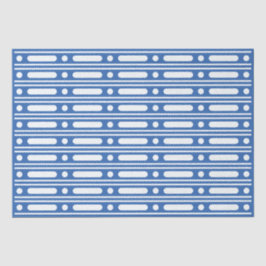 Helderblauw beeninlegrand met stippen decoupagepap tissuepapier
