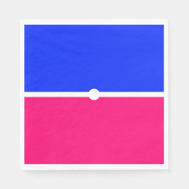 Helderblauw blauw roze kleurenblokken servet