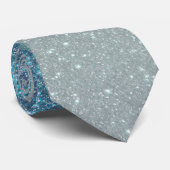Helderblauw Blauwgroen reserveglitter ombre-gradië Stropdas (Opgerold)