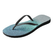 Helderblauw Blauwgroen reserveglitter ombre-gradië Teenslippers (Schuin)
