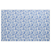 Helderblauw bloemmotief stof (Yard (91,4 cm))