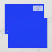 Helderblauw Briefkaart (Voorkant / Achterkant)