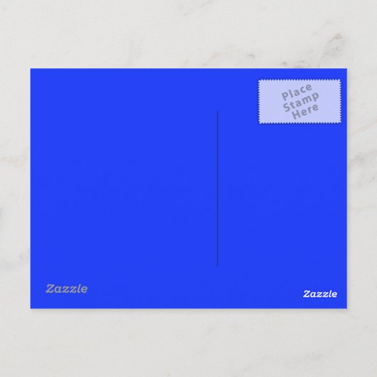 Helderblauw Briefkaart (Achterkant)