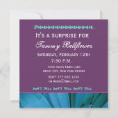 Helderblauw Daisy 40e surrogaatbruidsdag Sjabloon Kaart (Achterkant)