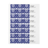 Helderblauw Damaspatroon (Vel)