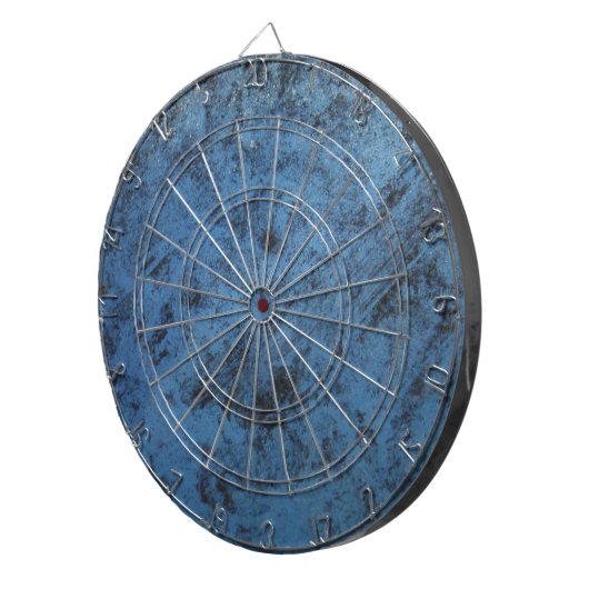 Helderblauw  dartbord (Voorkant Rechts)
