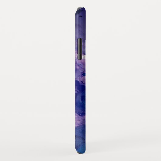 Helderblauw en Paars Abstract alcoholmonogram Case-Mate iPhone Case (Achterkant/rechts)