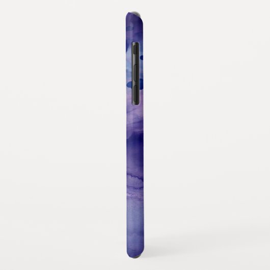 Helderblauw en Paars Abstract alcoholmonogram Case-Mate iPhone Case (Achterkant/links)