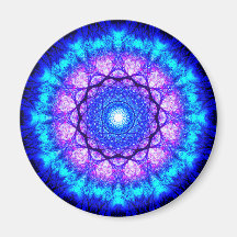 Helderblauw en Paars Mandala