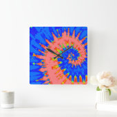 Helderblauw en pikkedenklok vierkante klok (Huis)