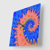 Helderblauw en pikkedenklok vierkante klok (Hoek)