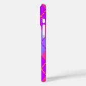 Helderblauw en roze argyle-patroon Case-Mate iPhone case (Achterkant / Links)