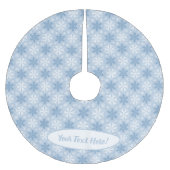 Helderblauw en winterwit Snowflake patroon Kerstboom Rok (Voorkant)