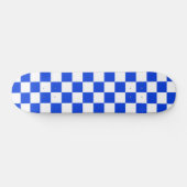 Helderblauw en wit gecontroleerd patroon persoonlijk skateboard (Horizontaal)