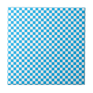 Helderblauw en wit toetsenbord tegeltje