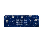 Helderblauw en zilver Keltische Uitnodiging Etiket (Voorkant)