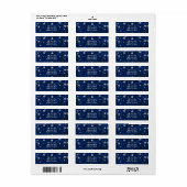 Helderblauw en zilver Keltische Uitnodiging Etiket (Full Sheet)