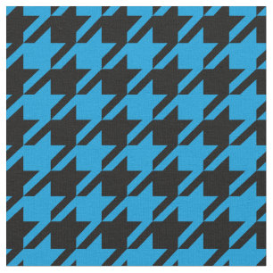Helderblauw en zwart weefsel stof