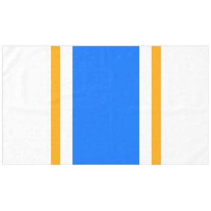 Helderblauw Geel Wit Zomer Racing Stripes Tafelkleed