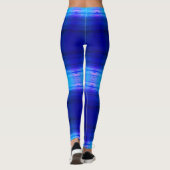 Helderblauw gevlekt leggings (Achterkant)