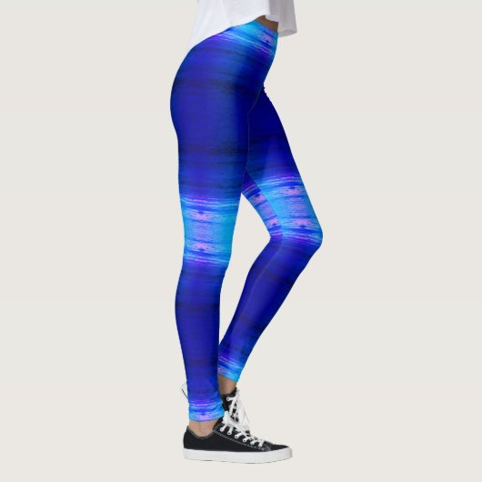 Helderblauw gevlekt leggings (Rechts)