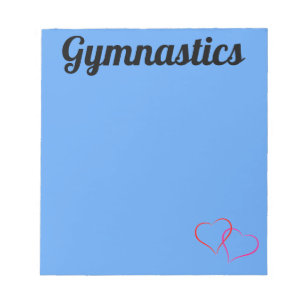 Helderblauw GYMNASTICS NOTITIEBLOK