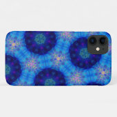 Helderblauw Hexagon Kaleidoscope Patroon Hoesje-Ma Case-Mate iPhone Case (Achterkant (horizontaal))