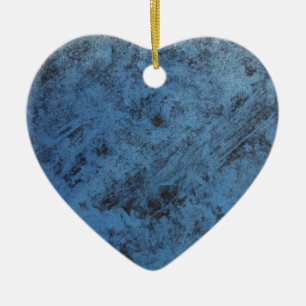 Helderblauw  keramisch ornament