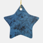 Helderblauw  keramisch ornament (Voorkant)