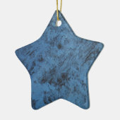 Helderblauw  keramisch ornament (Links)