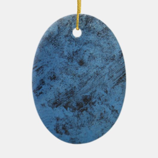 Helderblauw  keramisch ornament (Voorkant)