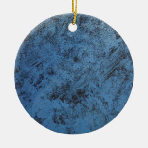 Helderblauw  keramisch ornament